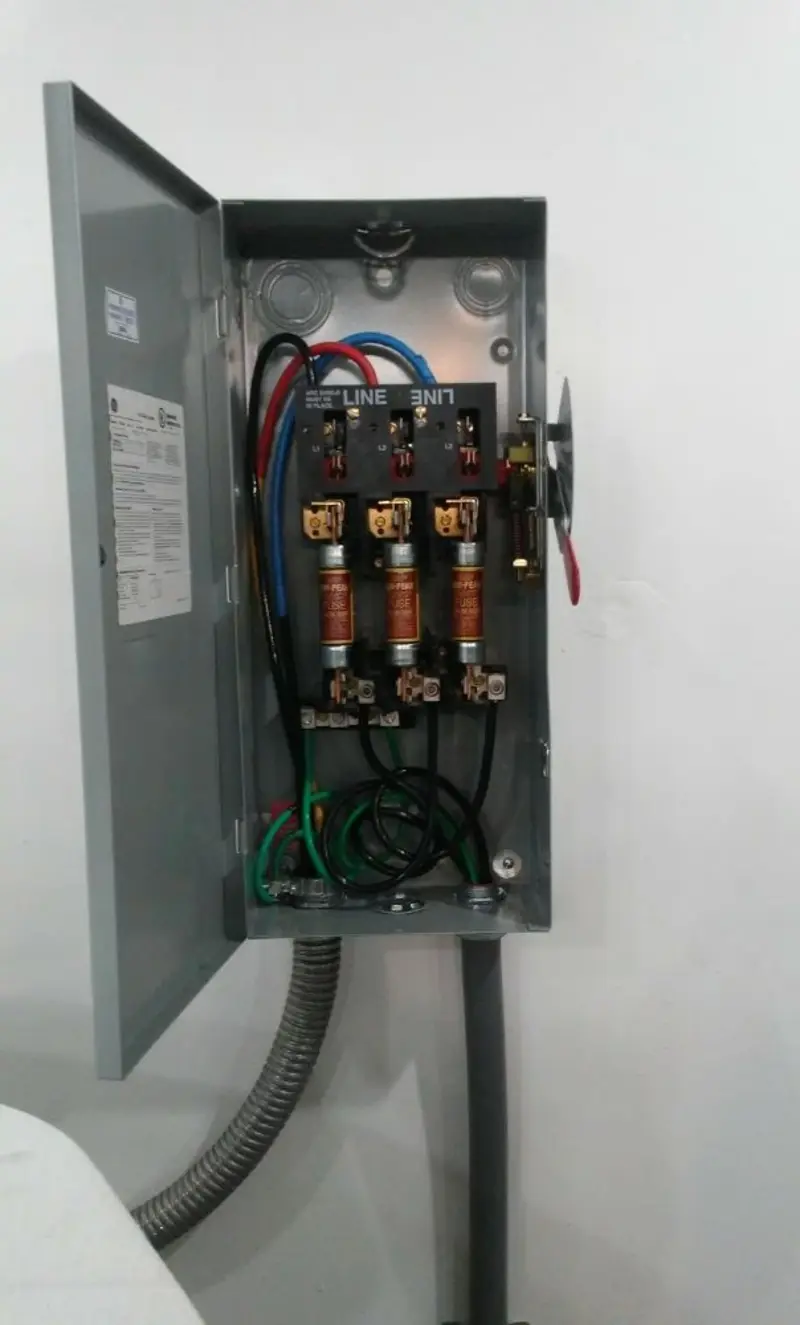 Three-phase disconnect switch installed for Electrical Wiring & Rewiring in New Bern
